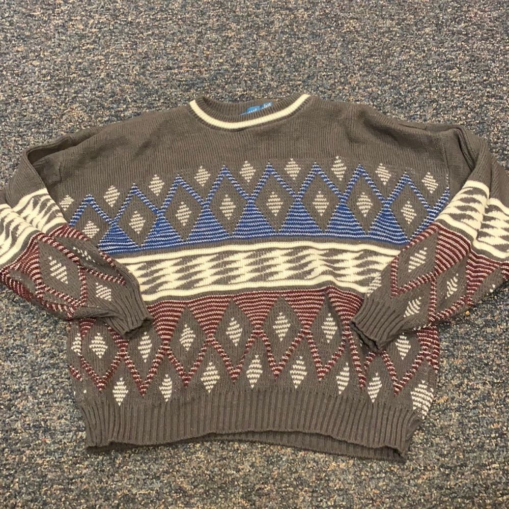 Towncraft Gray Pattern Sweater sz. XL